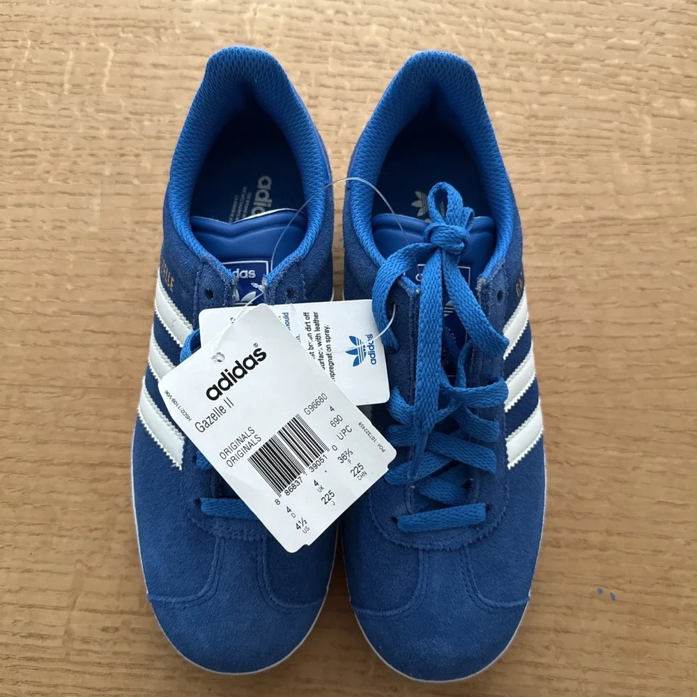 Adidas Gazelle Royal Blue White G96680 Men's 4.5 BNWT DS